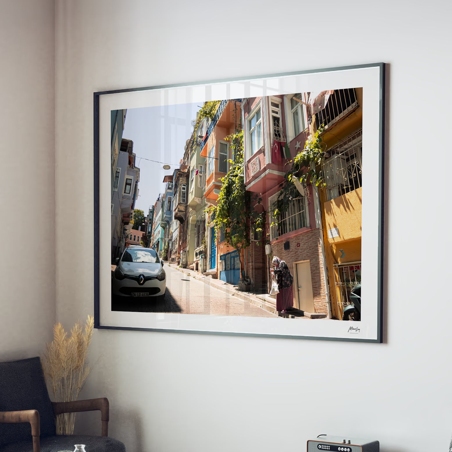 Balat. fine art print shown framed on a living room wall — hand-signed edition of 20 by Mitchell Lacey